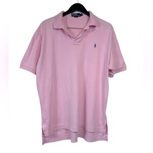 Polo by Ralph Lauren Men’s Classic Pink 100% Cotton Collared Polo Size Large